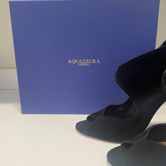 Aquazurra Suede Black Heels - Picture 4 of 4